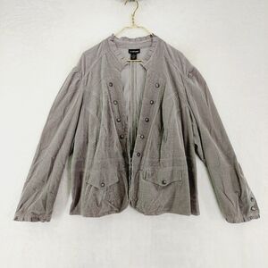 Lane Bryant Women's Gray Buttons Tops Blouse Jackets 6482